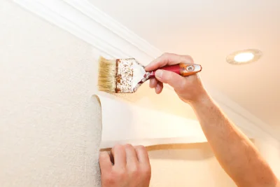 Pose de papier peint à la Chapelle-Faucher — revêtements muraux et toiles de verre